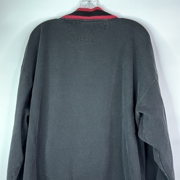 Vintage BAC Premier Seattle Sailing Black Vneck Sweater XL 80s - Picture 7 of 8